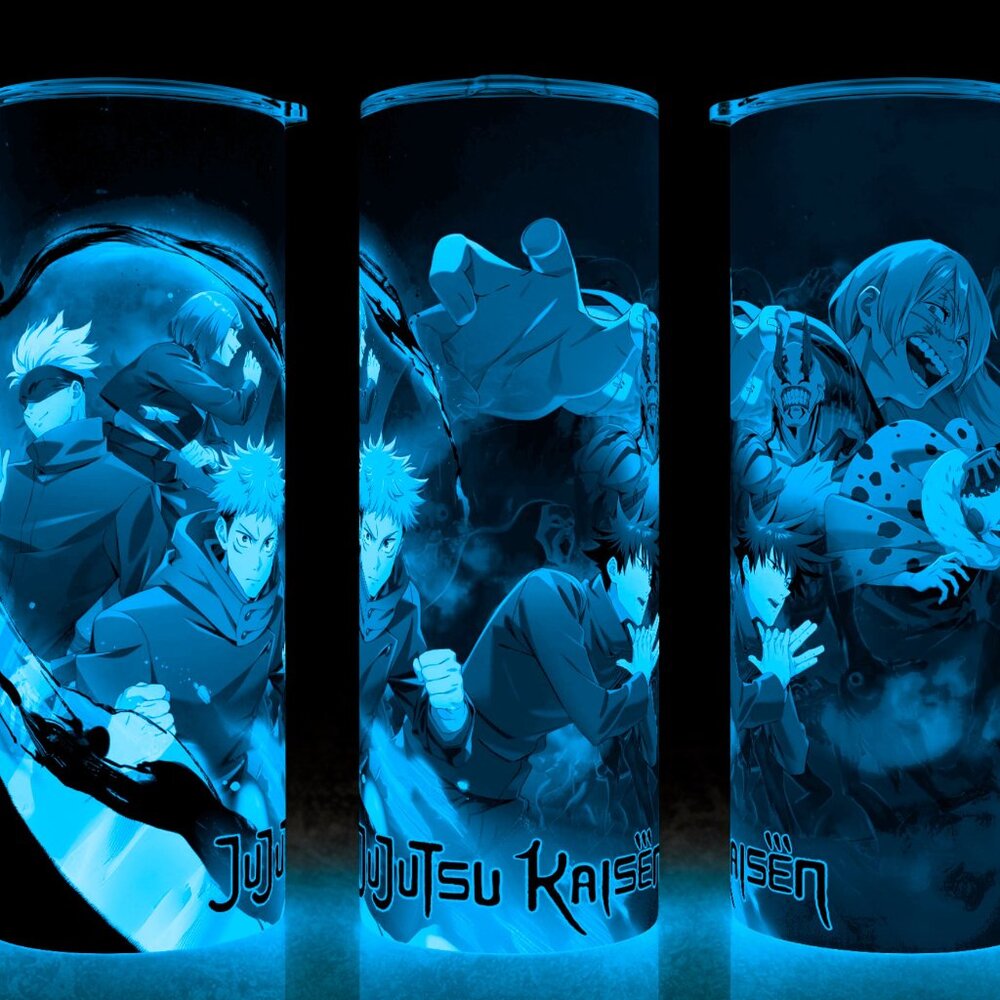 Glow in the Dark Jujutsu Kaisen Anime Manga JJK Action Cup Mug Tumbler